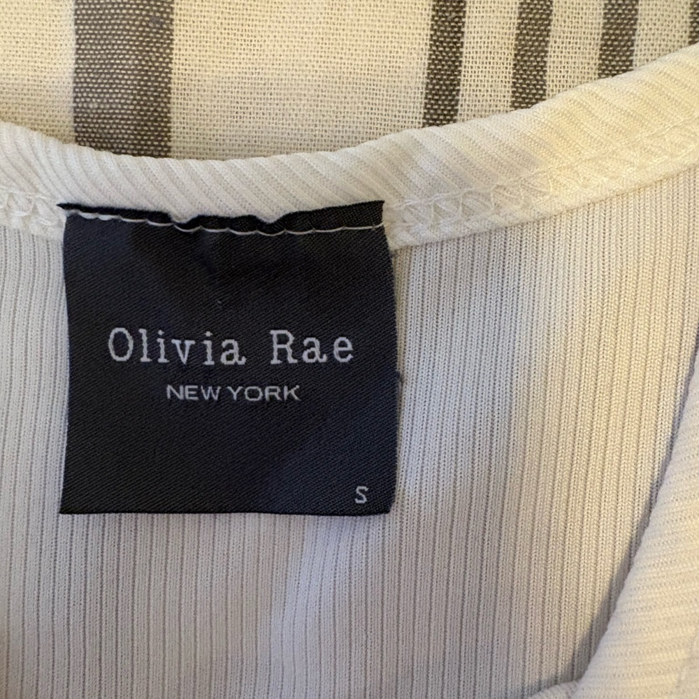 White Ribbed Double-Strap Tank Top - Picture 2 of 3